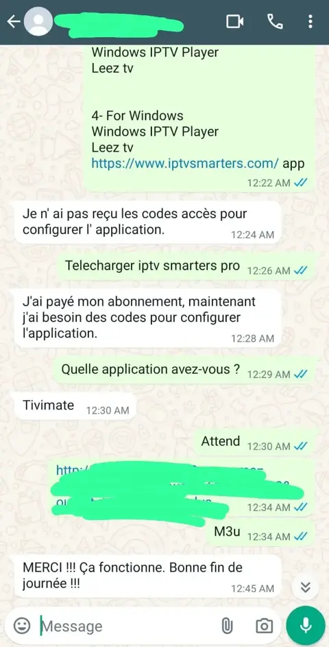 Capture retour client Julien R.