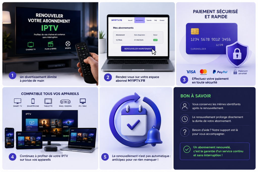 Guide pratique pour renouveler votre IPTV